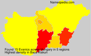 Surname Evanics in Hungary