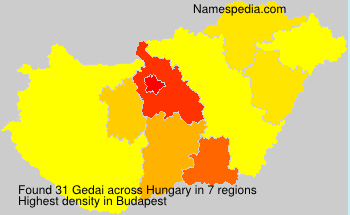 Surname Gedai in Hungary