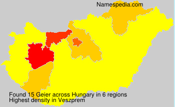 Surname Geier in Hungary
