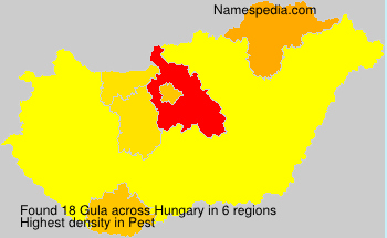Surname Gula in Hungary