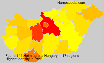 Surname Heim in Hungary