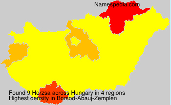 Surname Horzsa in Hungary