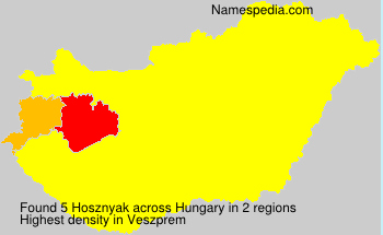 Surname Hosznyak in Hungary