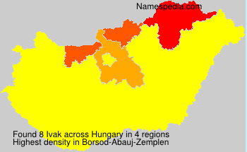 Surname Ivak in Hungary