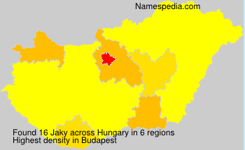 Surname Jaky in Hungary