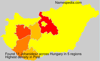 Surname Johanidesz in Hungary