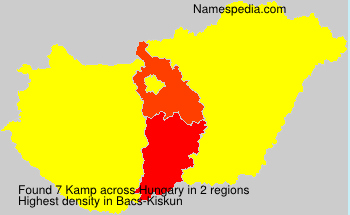 Surname Kamp in Hungary