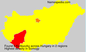 Surname Karbuczky in Hungary