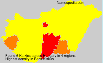 Surname Katkics in Hungary