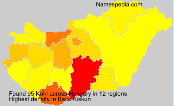 Surname Kohl in Hungary