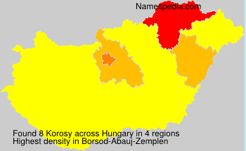 Surname Korosy in Hungary