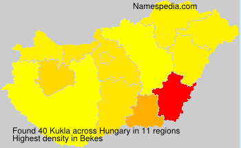 Surname Kukla in Hungary