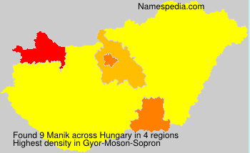 Surname Manik in Hungary