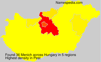 Surname Menich in Hungary