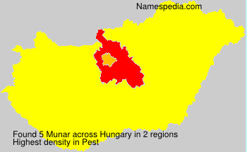 Surname Munar in Hungary