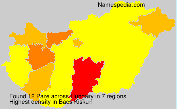Surname Pare in Hungary