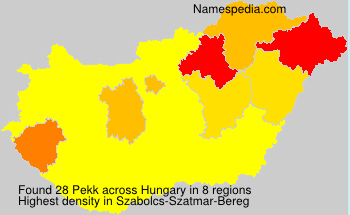 Surname Pekk in Hungary