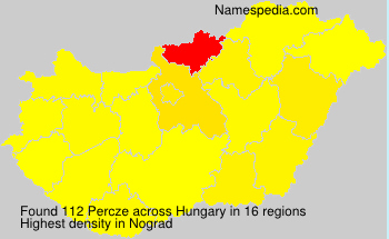 Surname Percze in Hungary