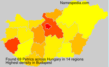 Surname Petrics in Hungary