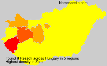 Surname Rezsofi in Hungary
