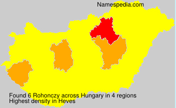 Surname Rohonczy in Hungary