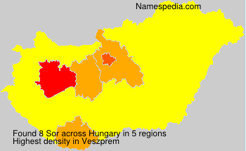 Surname Sor in Hungary