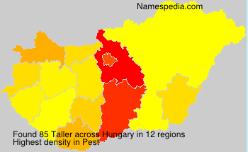 Surname Taller in Hungary