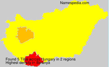 Surname Tillai in Hungary