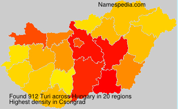 Surname Turi in Hungary