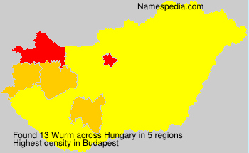 Surname Wurm in Hungary