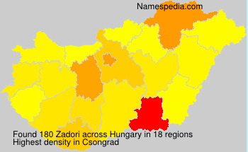 Surname Zadori in Hungary