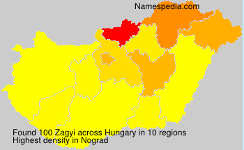 Surname Zagyi in Hungary
