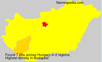 Surname Zhu in Hungary