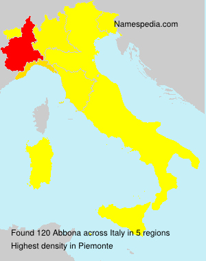 Surname Abbona in Italy