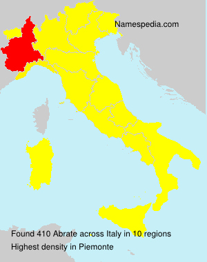 Surname Abrate in Italy