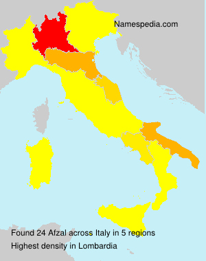 Surname Afzal in Italy