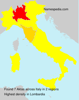 Surname Aktas in Italy