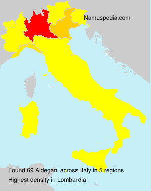 Surname Aldegani in Italy
