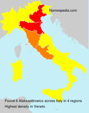 Surname Aleksandrowicz in Italy