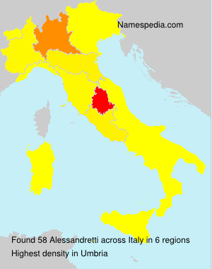 Surname Alessandretti in Italy