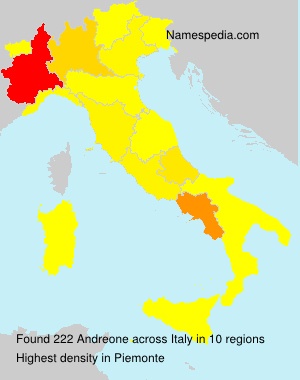 Surname Andreone in Italy