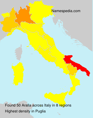 Surname Aralla in Italy