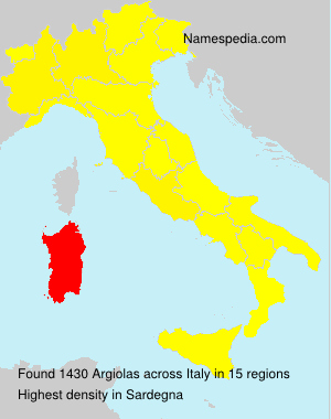 Surname Argiolas in Italy