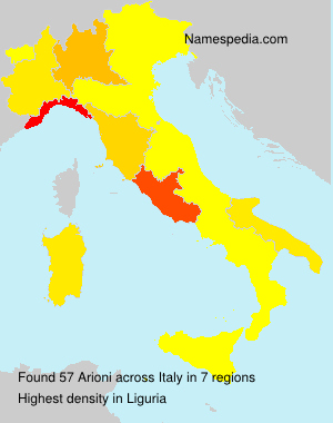 Surname Arioni in Italy