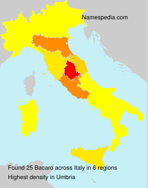 Surname Bacaro in Italy