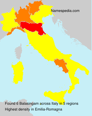 Surname Balasingam in Italy