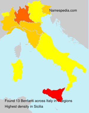 Surname Benfanti in Italy Surname Benfanti in Italy