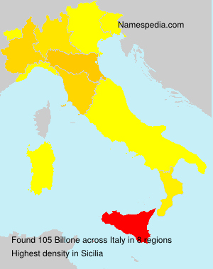 Surname Billone in Italy