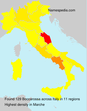 Surname Boccarossa in Italy