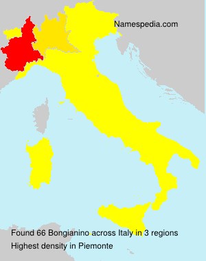 Surname Bongianino in Italy